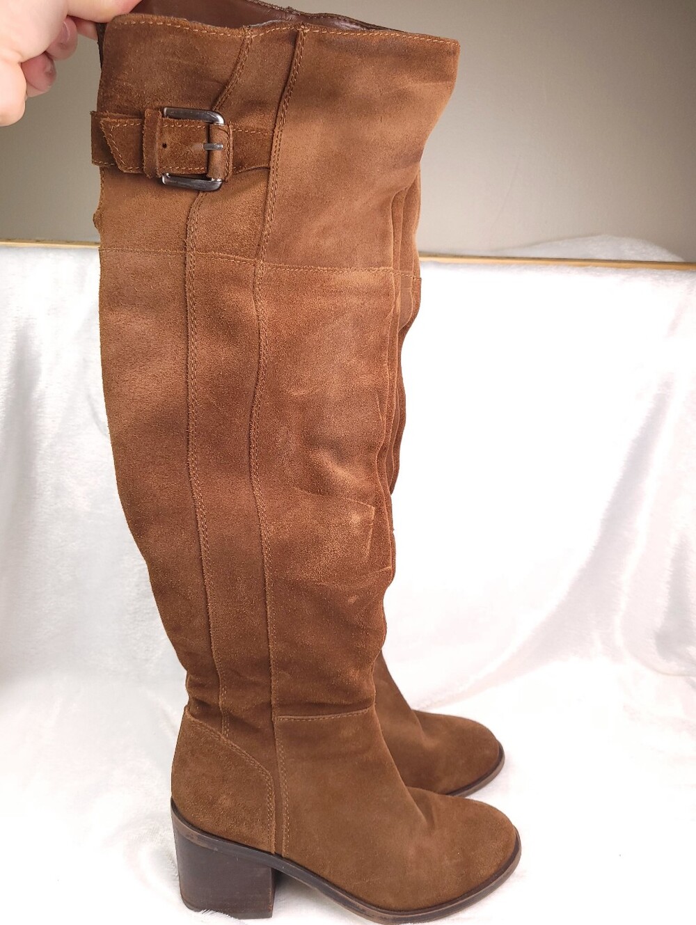 Aldo Evia 27 Over the Knee Boots Brown Suede Women 6.5